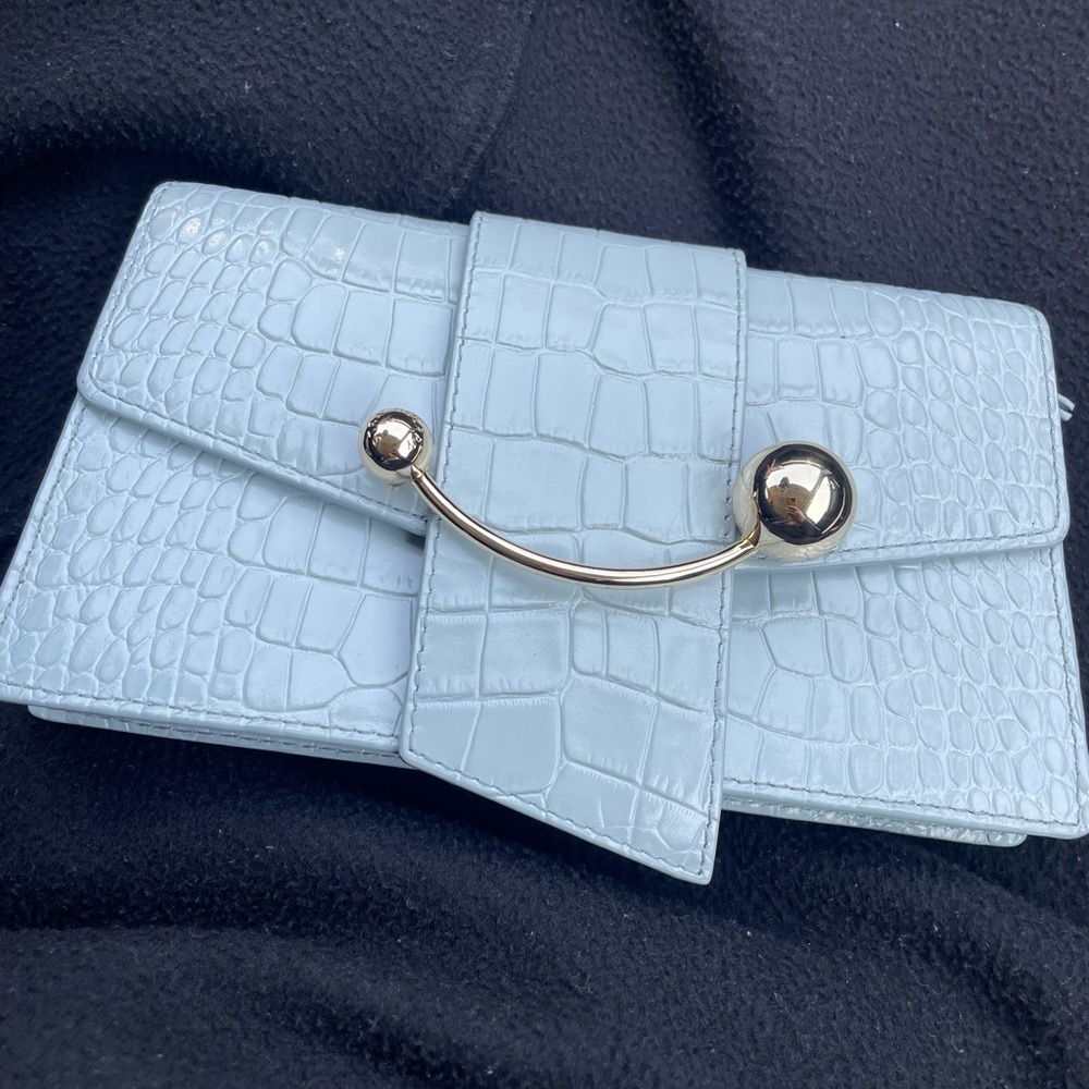 Strathberry Crescent  Croc-Embossed leather bag - Picture 3 of 11